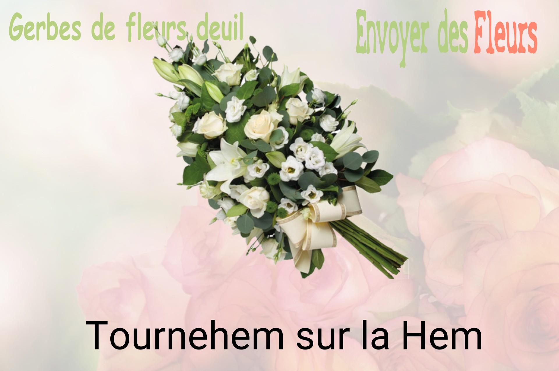 Gerbe de fleurs de deuil livrée à Tournehem-sur-la-Hem